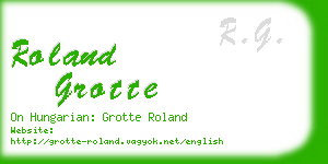 roland grotte business card